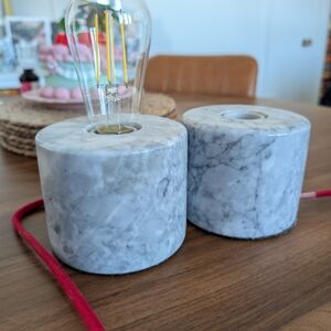 Marble Cylinder Table Lamp